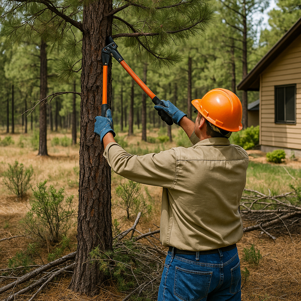 Ladder fuel pruning and fuel reduction