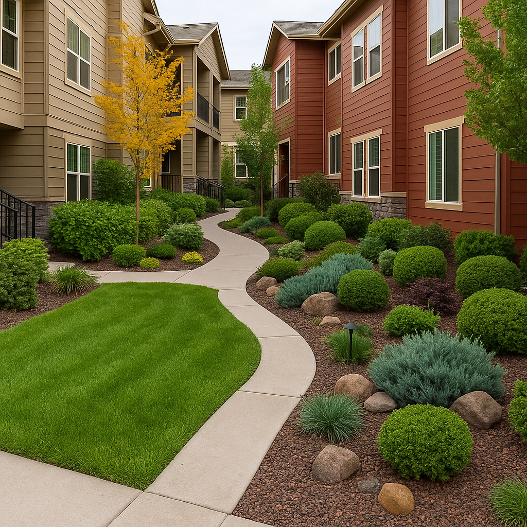 Landscaping for multifamily complex