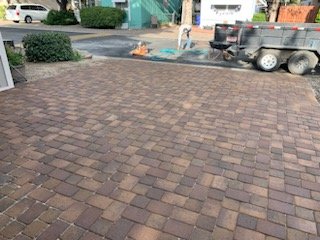 Paver patio installation